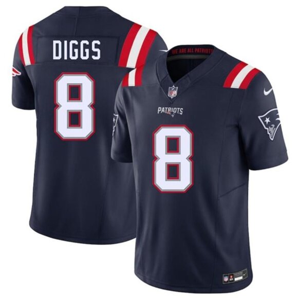 Mens Youths Kids Womens Stefon Diggs Navy Vapor Stitched Jersey